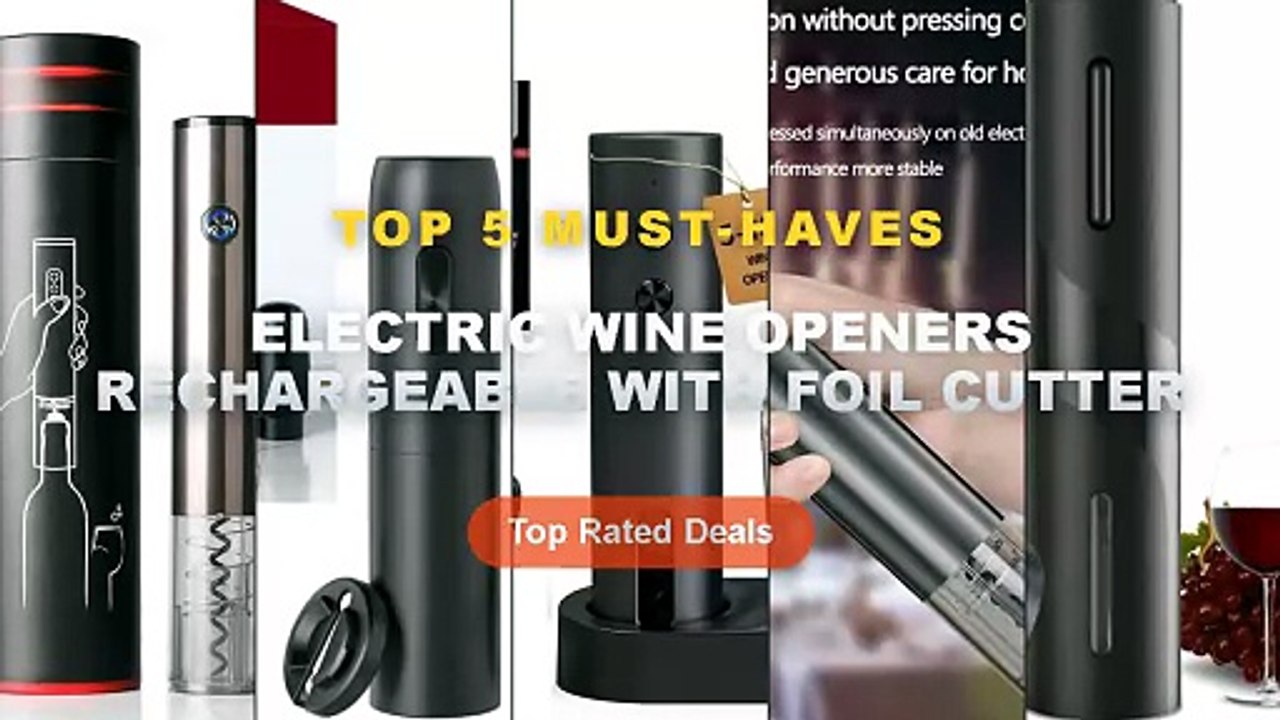 Don't Buy Electric Wine Openers Rechargeable With Foil Cutter Before Watching This! - Electric Wine Opener Rechargeable ...