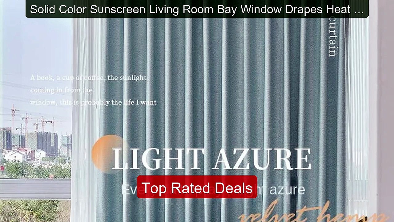 Solid Color Sunscreen Living Room Bay Window Drapes Heat Luxur... -- Hot Deal 2026 | Limited Offer!