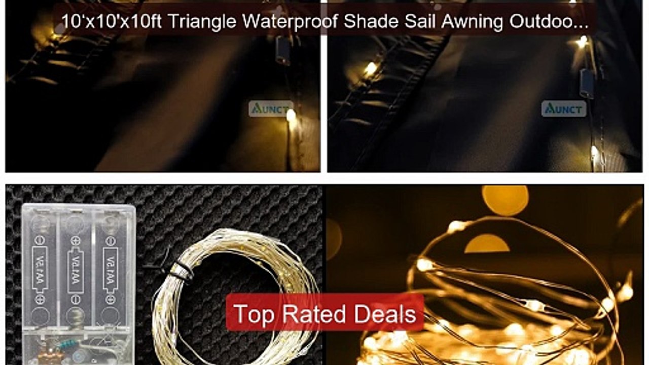 10‘x10'x10ft Triangle Waterproof Shade Sail Awning Outdoor Ro... -- Amazing Value 2026 | Must Have!