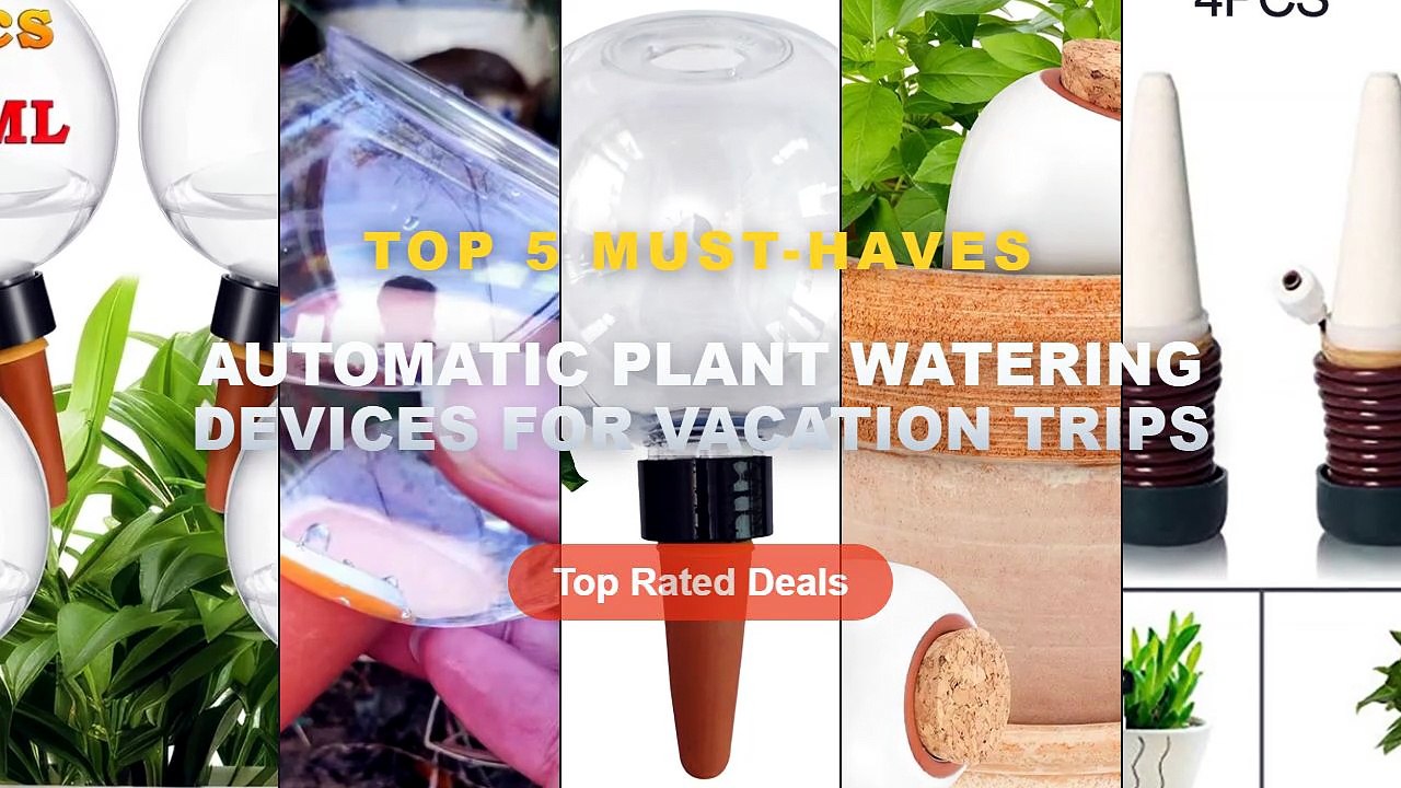 Don't Buy Automatic Plant Watering Devices For Vacation Trips Before Watching This! - 4pcs Plant Self Watering Spikes, G...