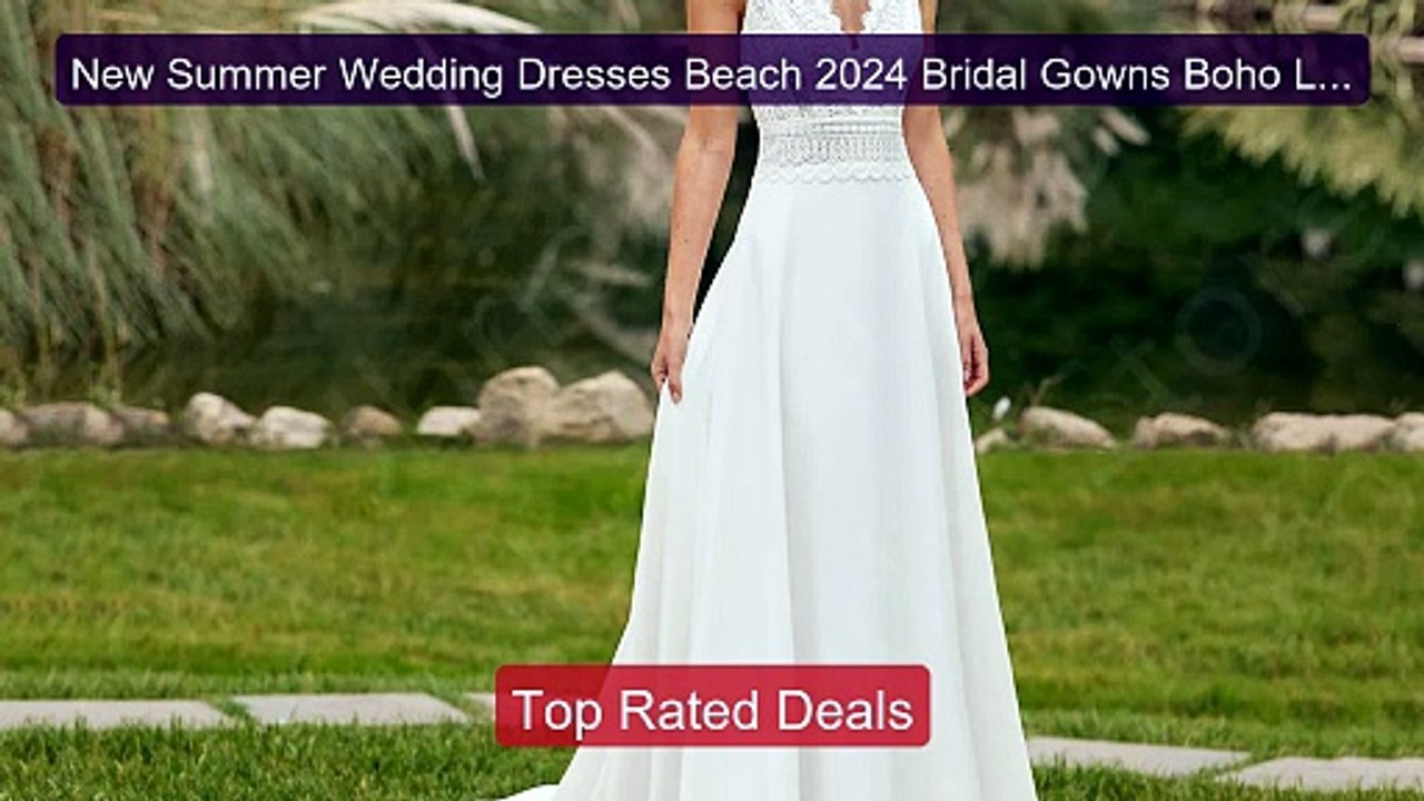 New Summer Wedding Dresses Beach 2024 Bridal Go...
