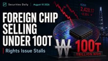 Foreign Chip Selloff, Volume Slump, and a Stalled Rights Issue | August 10 2026 | Securities Daily