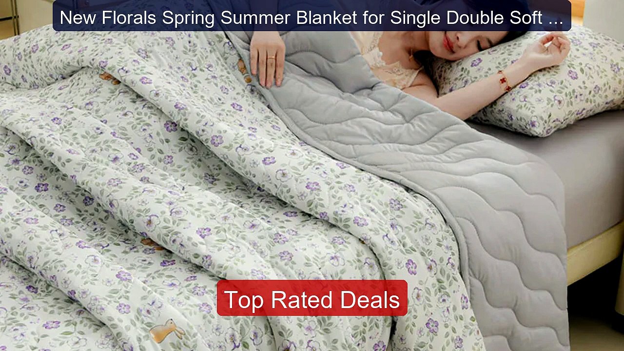 New Florals Spring Summer Blanket for Single Do...