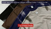 ZODF New 2025 Summer 285gsm Washed Cotton T-Shirts For Men Unisex H... -- Top Rated 2026 | Buy Now!