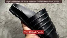 High Street Men's Casual Fashion Slippers Male Genuine Leathe... -- Amazing Value 2026 | Must Have!