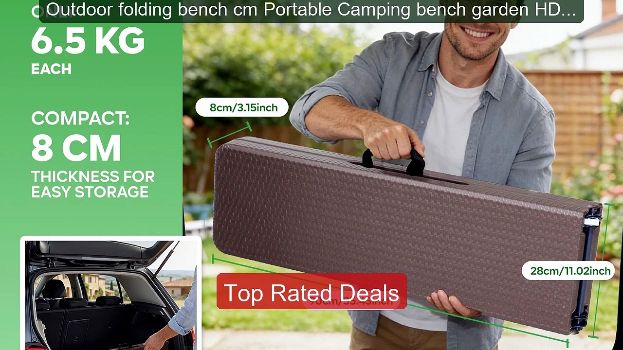 Outdoor folding bench cm Portable Camping bench...