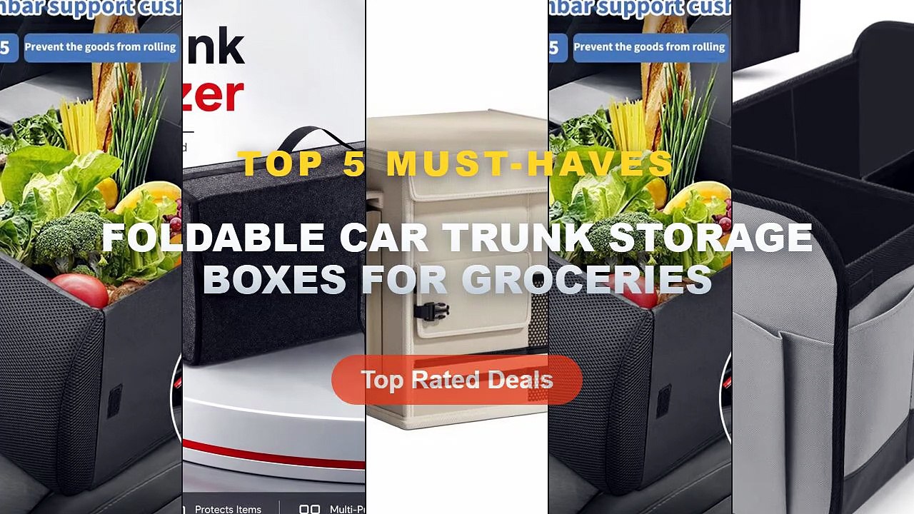 Amazing Foldable Car Trunk Storage Boxes For Gr...