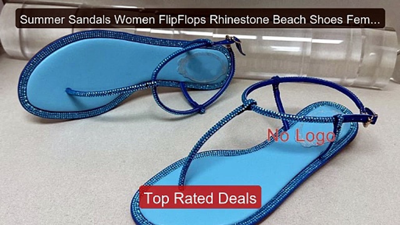 Summer Sandals Women FlipFlops Rhinestone Beach...