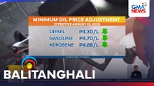 Minimum oil price adjustment (effective August 10, 2026) | Balitanghali