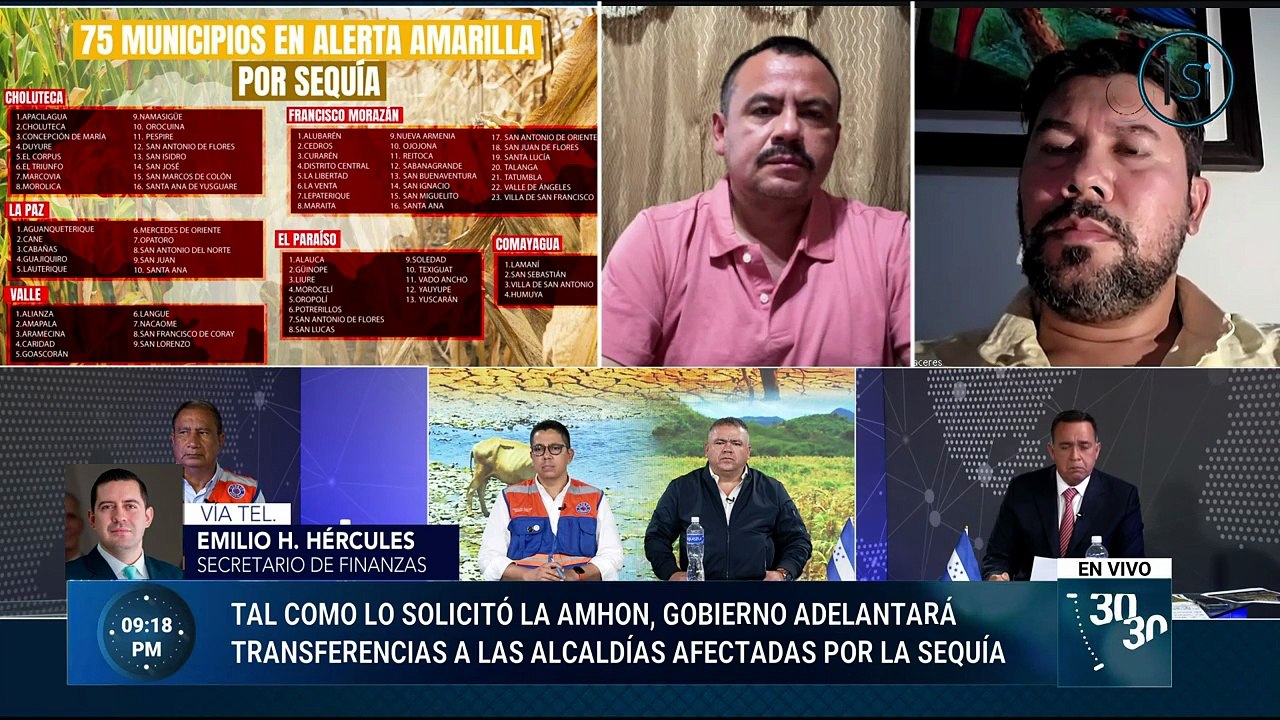 Gobierno adelanta L1,100 millones a 75 alcaldías afectadas por la sequía