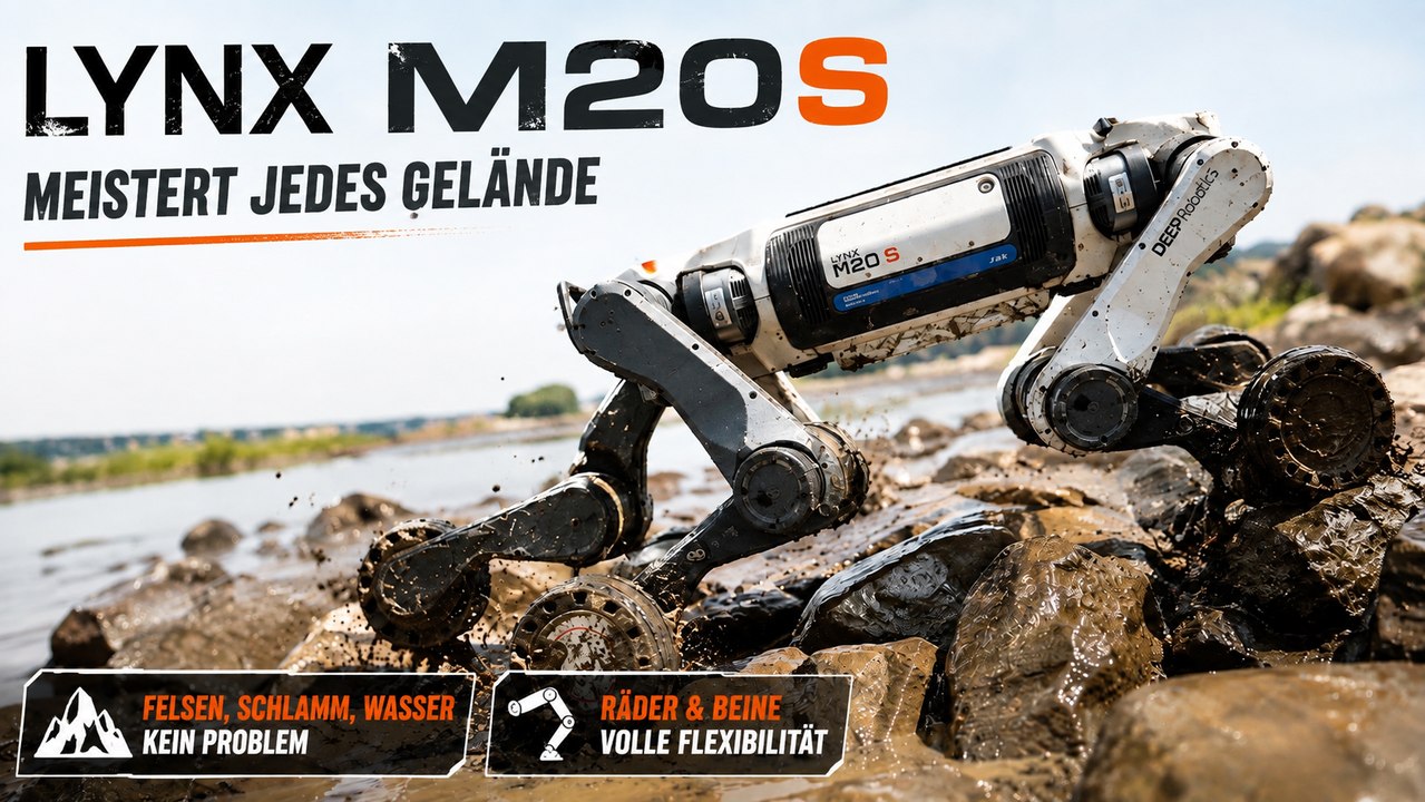 DEEP Robotics Lynx M20S: So meistert er Felsen, Schlamm und Wasser