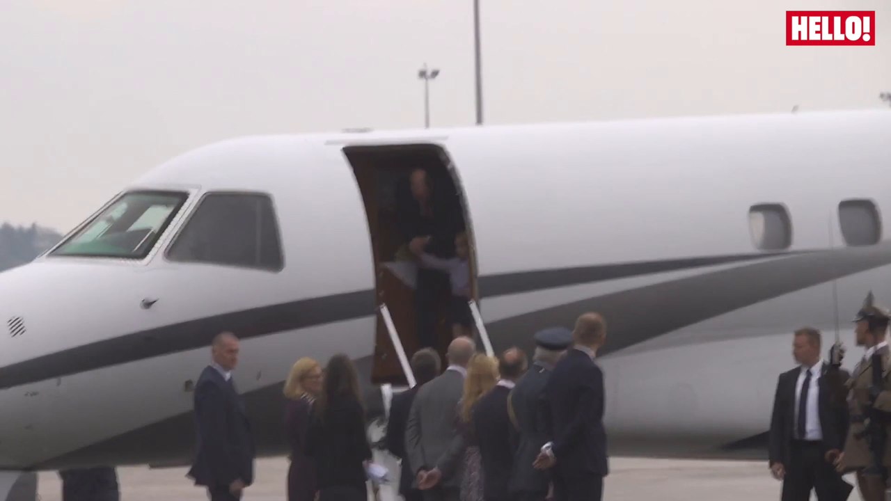The Duke And Duchess Of Cambridge Arrive In Poland With Prince George And Princess Charlotte