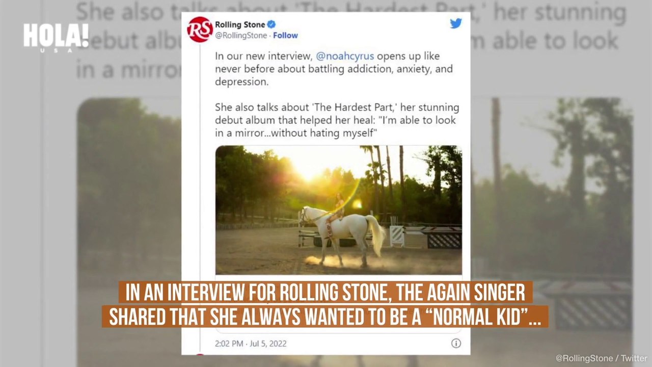 Why Noah Cyrus had a hard time being asked abou...