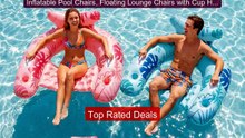 Inflatable Pool Chairs, Floating Lounge Chairs with Cup Holder and ... -- Top Rated 2026 | Buy Now!