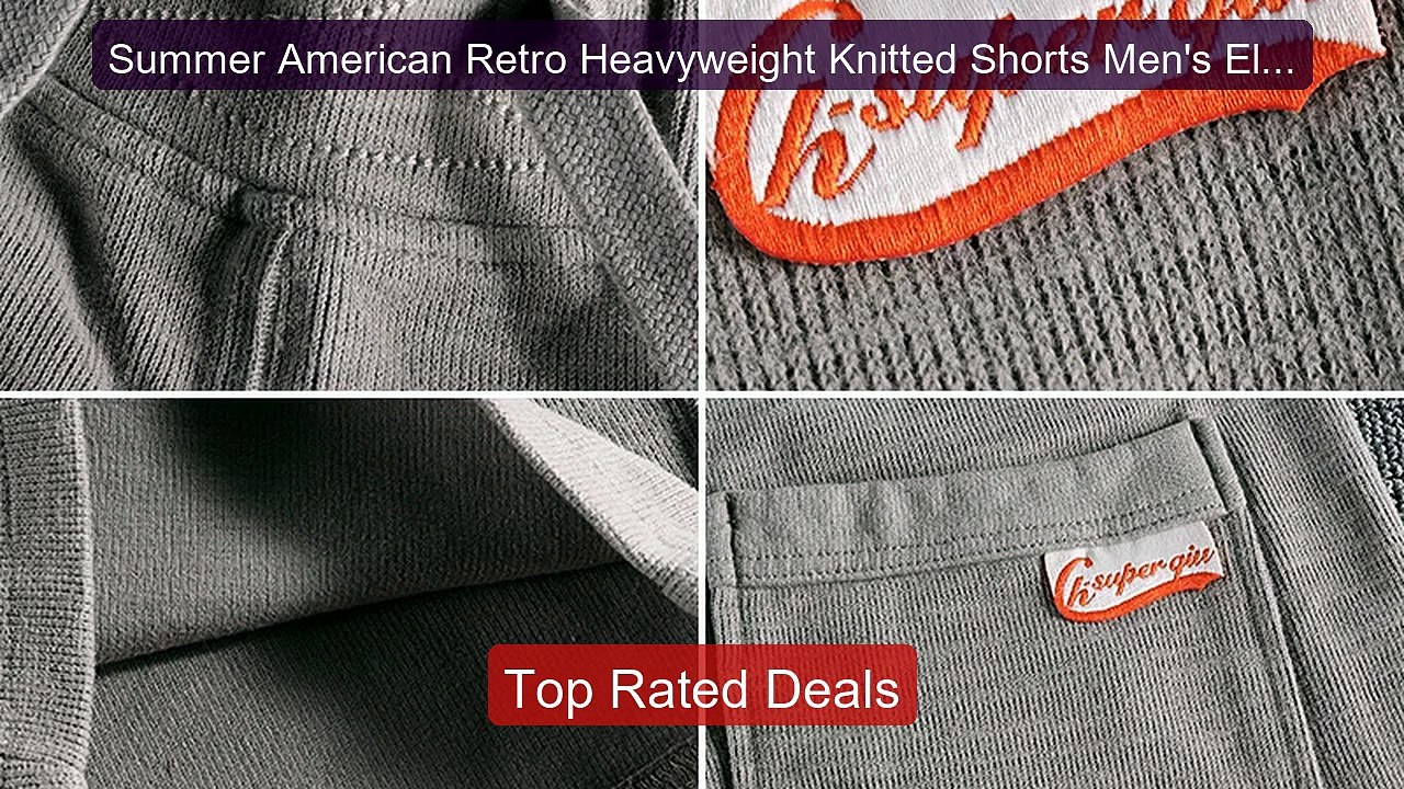 Summer American Retro Heavyweight Knitted Shorts Men's Elasti... -- Amazing Value 2026 | Must Have!