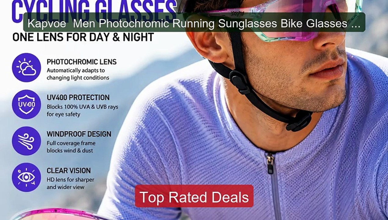 Kapvoe  Men Photochromic Running Sunglasses Bike Glasses Women Cycl... -- Top Rated 2026 | Buy Now!