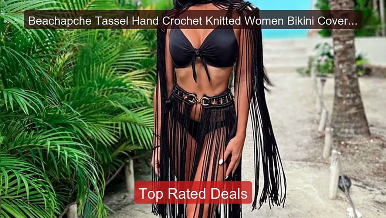 Beachapche Tassel Hand Crochet Knitted Women Bikini Cover Ups  Sum... -- Best Deal 2026 | Shop Now!
