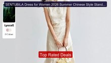 SENTUBILA Dress for Women 2026 Summer Chinese Style Stand Up ... -- Amazing Value 2026 | Must Have!