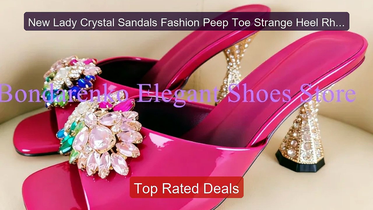 New Lady Crystal Sandals Fashion Peep Toe Strange Heel Rhines... -- Amazing Value 2026 | Must Have!