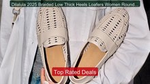 Dilalula 2025 Braided Low Thick Heels Loafers Women Round Toe... -- Amazing Value 2026 | Must Have!