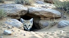 Sand Cat : The tiny desert hunter perfectly adapted to life in the scorching sands