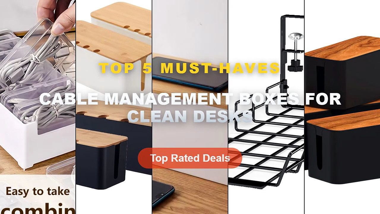 Ultimate Guide to the Best Cable Management Boxes For Clean Desks - Cable Management Box, Cable Management Kit for Power...