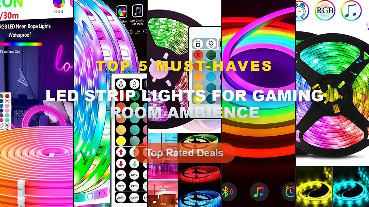 Amazing LED Strip Lights For Gaming Room Ambien...