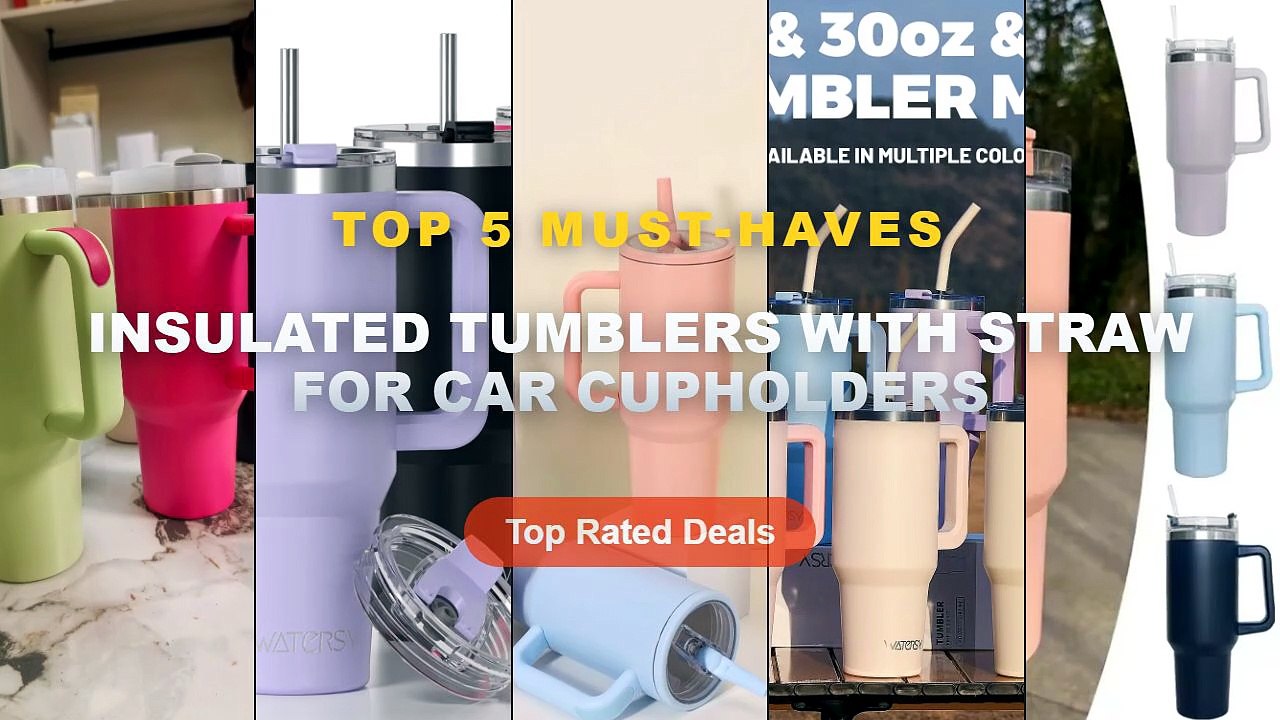 Insulated Tumblers With Straw For Car Cupholders: Top 5 Best Sellers - 40oz Mug Tumbler With Handle Insulated Stainless ...