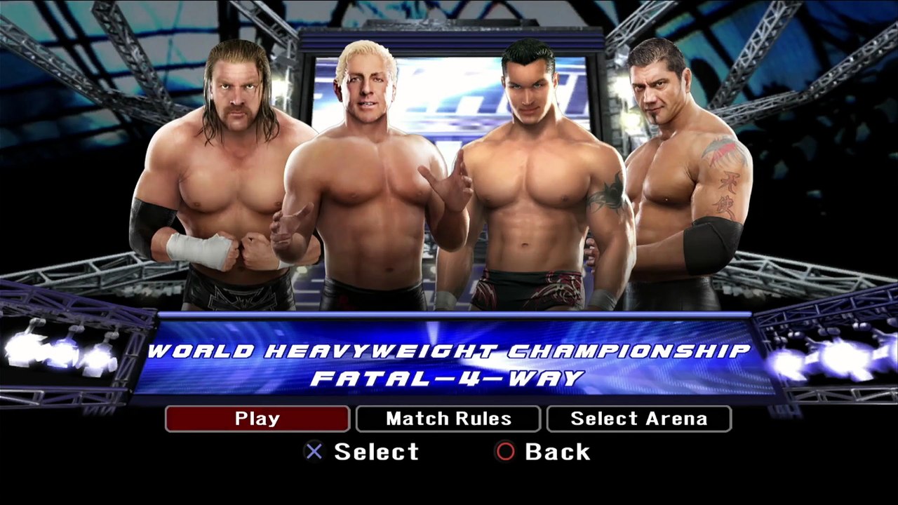 Ric Flair vs. Randy Orton vs. Triple H vs. Batista - WWE Smackdown vs. Raw 2008