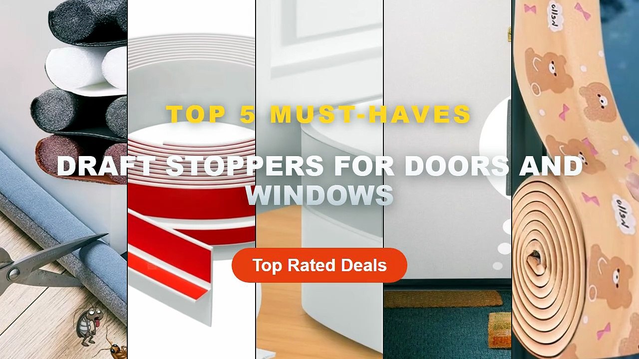 Top 5 Best Draft Stoppers For Doors And Windows (Must Have!) - Weatherproof Door Draft Stopper Seal Strip For Sliding Gl...