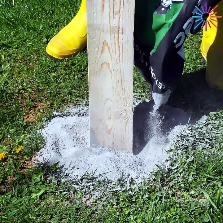 Quick-setting red bag concrete!