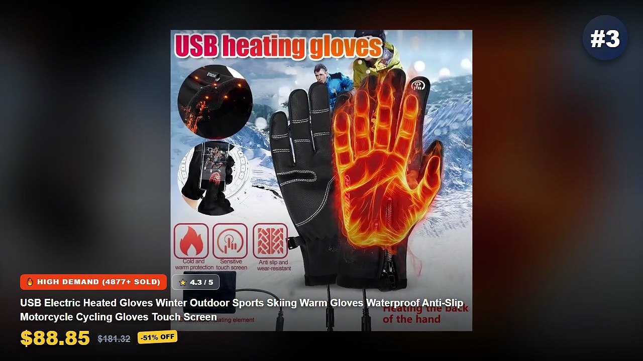 Best Heated Gloves With USB Rechargeable Battery on AliExpress | Review - Sports Outdoor Warm Electronic Heating Gloves ...