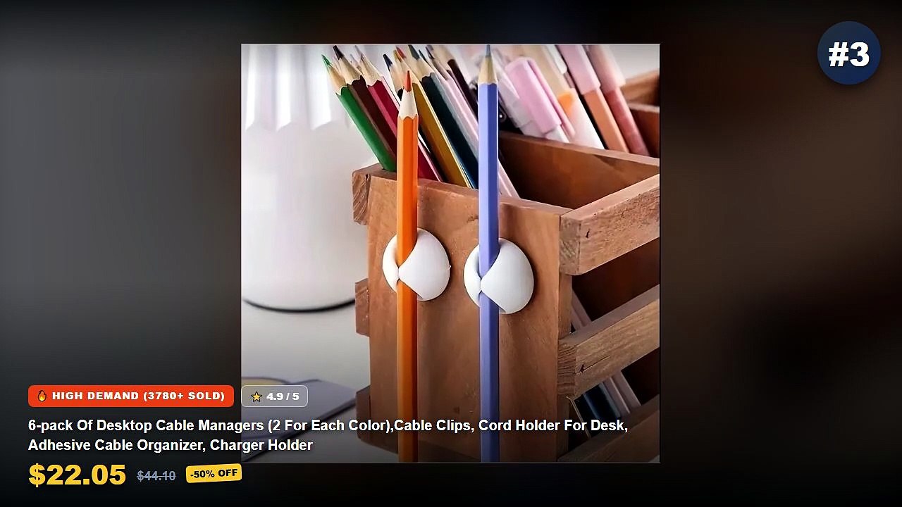 Don't Buy Adhesive Cable Management Clips For Desks Before Watching This! - 5/10/15/20PCS Cable Management Clips Adhesiv...