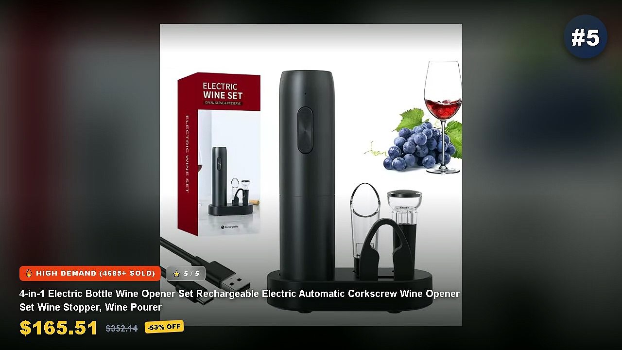 Cheap & Best Cordless Electric Wine Bottle Open...