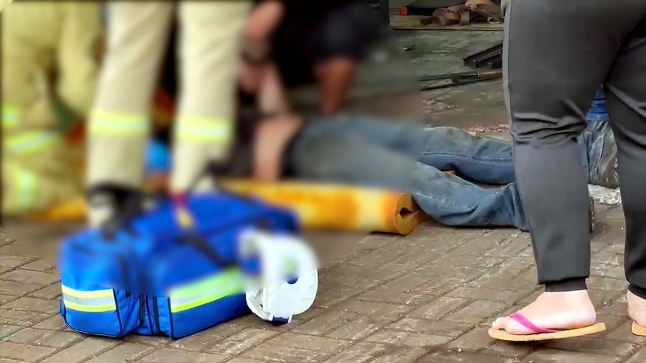 Trabalhador ferido é socorrido pelo Siate no Brasmadeira