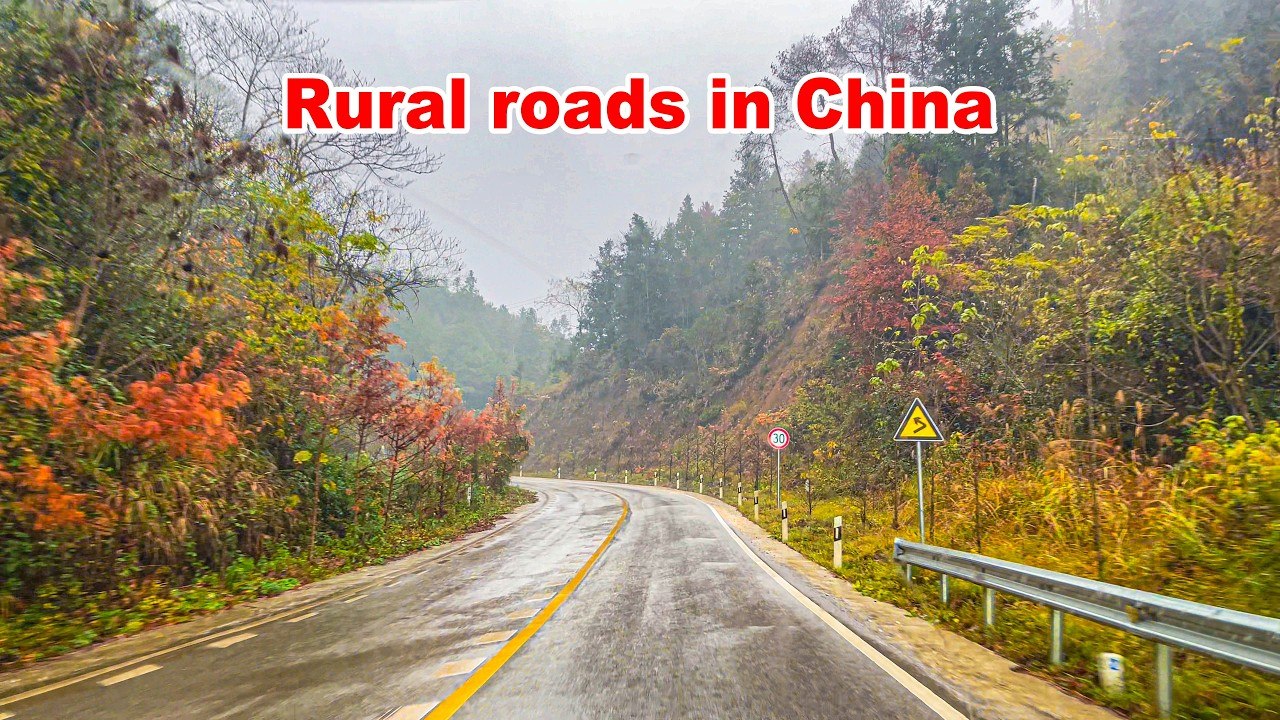 Heart-Pounding Guizhou Rain Roads: 4K Rural China Driving ASMR