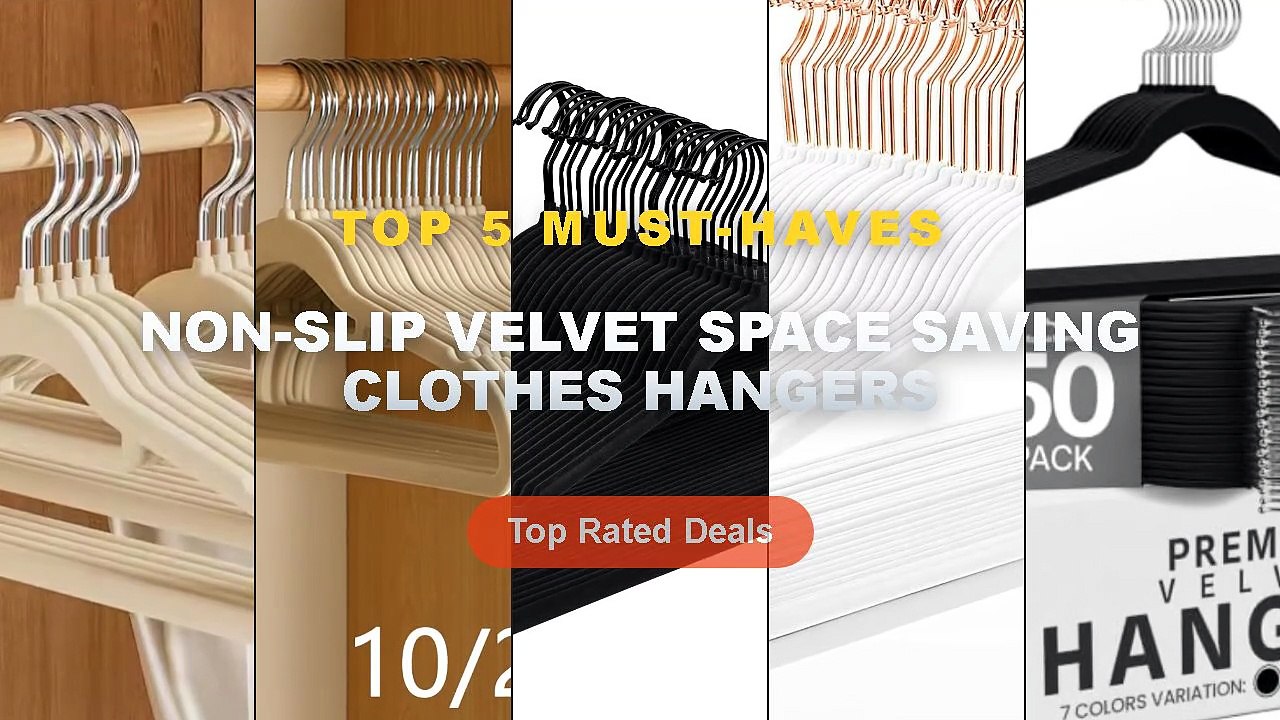 Cheap & Best Non-Slip Velvet Space Saving Cloth...