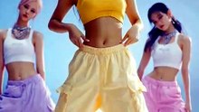 Day 75: Yellow Pastel Cargo 💛 0.0s Power Stance to 2.1s Hair Flip | 3 Girl Sync#respect #skills #smooth
