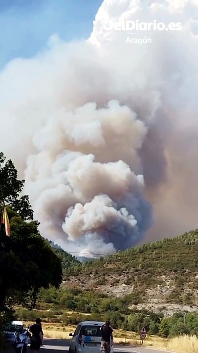 El incendio de Riglos (Huesca).