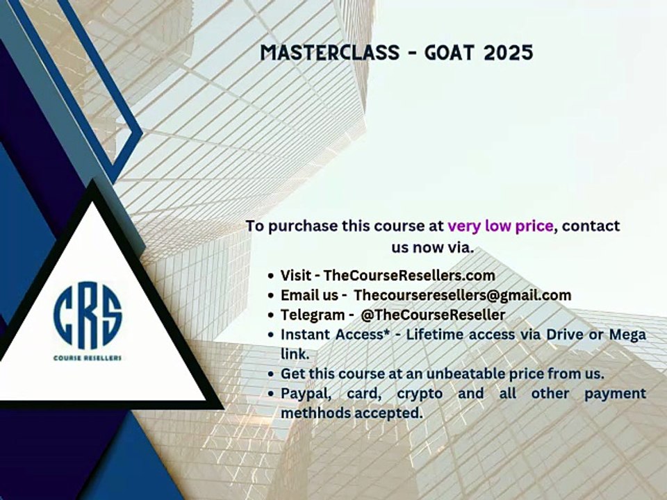 Thecourseresellers.com - MasterClass – GOAT 2025