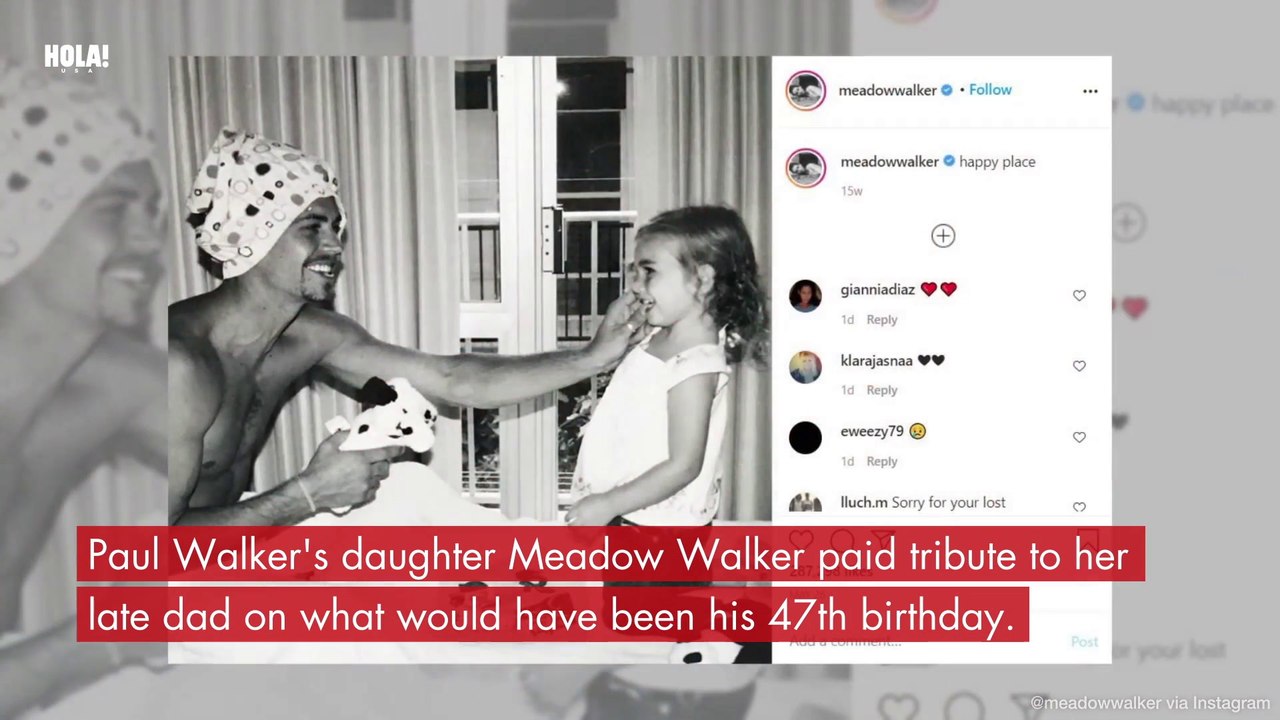 Paul Walker’s daughter paid tribute to her father