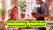 ORDERING BREAKFAST ☕🥐 Easy English Conversation #shorts