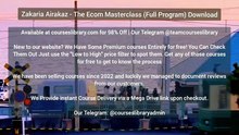 Zakaria Airakaz - The Ecom Masterclass (Full Program) Download