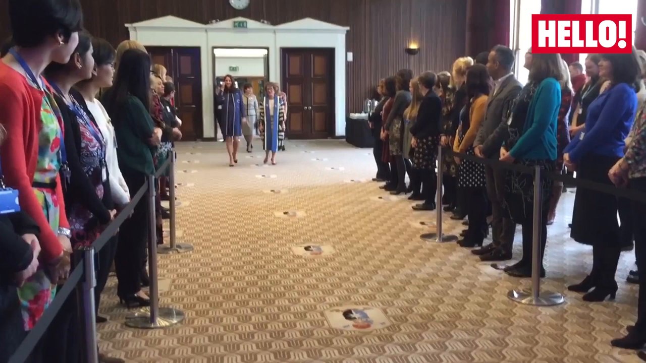 Kate puts a nervous crowd at ease
