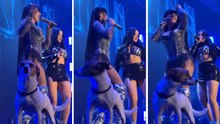 ナヤラ・ユミとジュリアナ・ボンデ、ライブ中に子犬とステージを共有