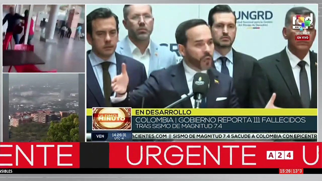 El presidente colombiano encabezó su primera conferencia de prensa tras el sismo de magnitud 7,4 que golpeó al país
