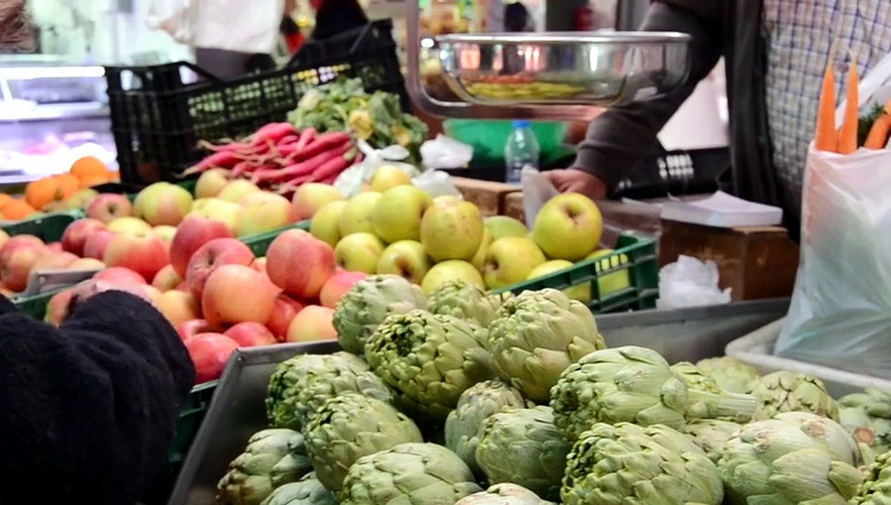 Compras, alimentación, verduras, supermercado