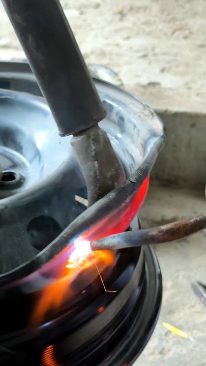 Straightening a Bent Steel Rim!