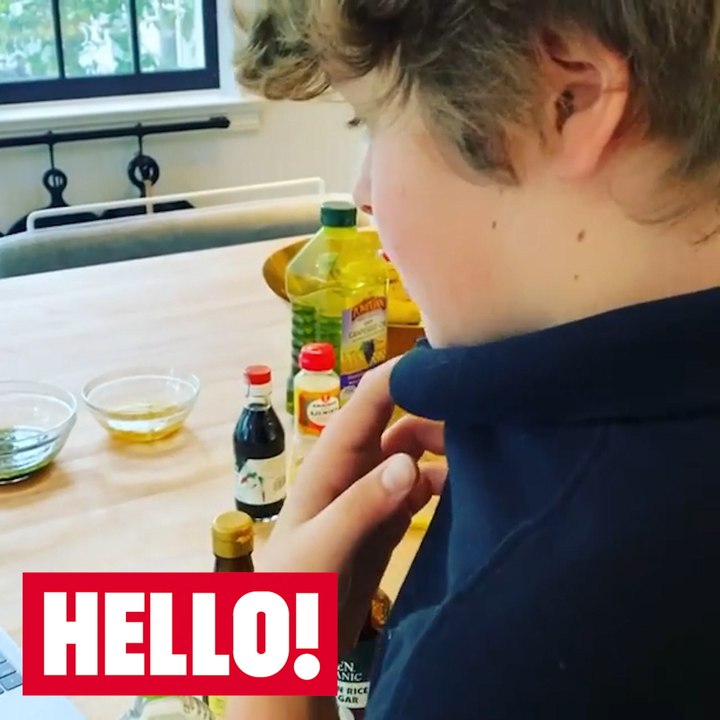Gwyneth Paltrow's son Moses cooks at home