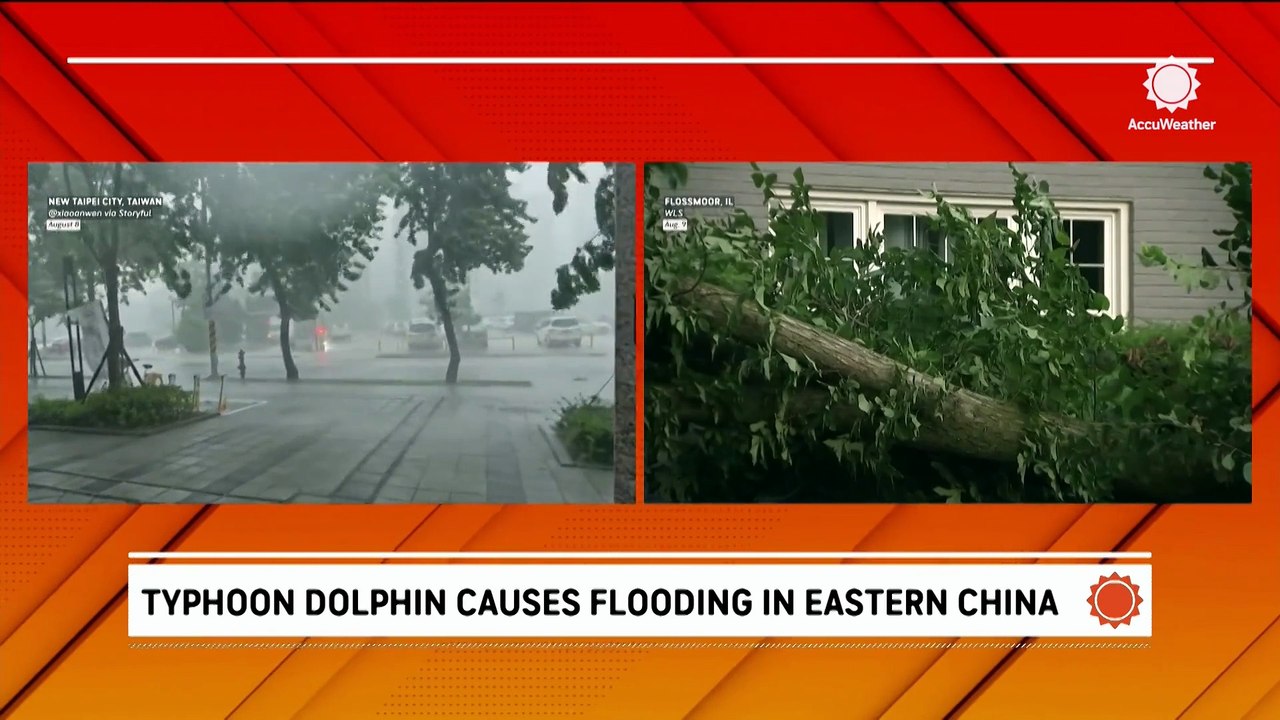 Storm that was Typhoon Dolphin moves inland into China
